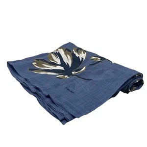 Auth S Max Mara - 954101016 Blue Gray White Multi Hemp Scarf - Picture 1 of 4