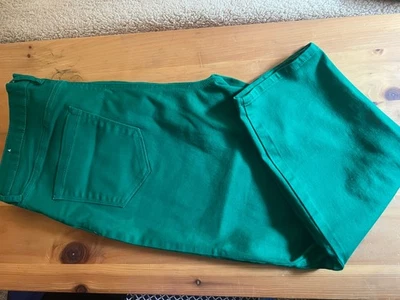 Pantalones verdes ajustados talla 14 Nicole Miller para mujer Soho tiro alto Foto 1 de 4