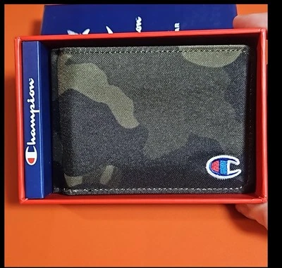 CHAMPION ASHER BIFOLD WALLET: CAMO GREEN: NEW IN BOX - Image 1 of 3
