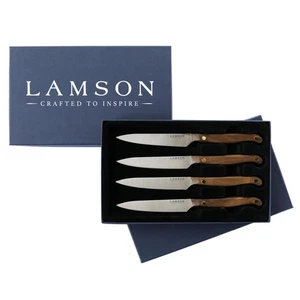 Cuchillos para carne vintage de 5", juegos de 4 piezas, borde fino (nogal) - Imagen 1 de 1