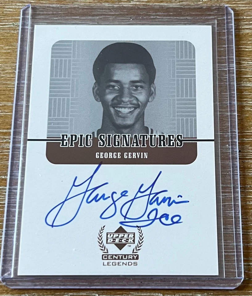 GEORGE GERVIN 98-99 Upper Deck UD Century Legends firmas épicas autógrafo automático Foto 1 de 1