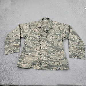 BDU Military Jacket Mens 42S Short Tiger Stripe Camo Green Pockets Long Sleeve - Picture 1 of 8