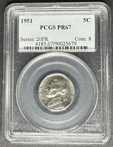 1951 Proof Jefferson Nickel PCGS PR-67, Buy 3 Items, Get $5 Off!! - Picture 1 of 2