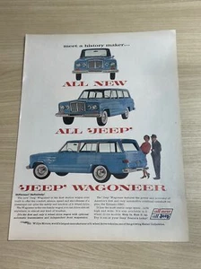 Jeep Wagoneer Blue 1962 Vintage Print Ad Life Magazine - Picture 1 of 1