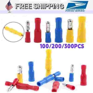 Terminal conector crimpado cable hembra macho bala aislada vinilo 22-10 AWG - Imagen 1 de 17