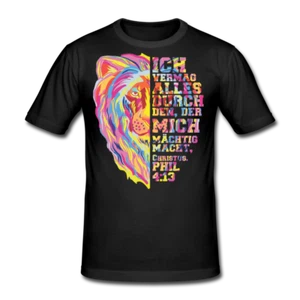 Jesus T-Shirt | Bibelvers Löwe von Judah | Christliche Geschenke | Geschenkidee - Bild 1 von 3