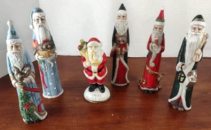 Weihnachtsmänner aus aller Welt ~ 6 handbemalte Porzellan Weihnachtsmänner - Bild 1 von 8