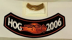 Awesome Harley Davidson Owners Group 2006 Rocker Patch & Pin set New NOS - Picture 1 of 1