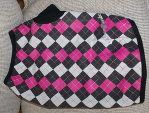 Abrigo Rebecca Bonbon Argyle Mascota/Perro Talla Grande NUEVO Rosa/Negro Envío Gratuito - Imagen 1 de 1