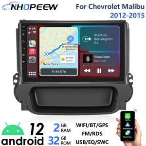 9" Android Wireless Carplay Car Stereo For Chevy Malibu 2012-2015 GPS Navi Radio - Picture 1 of 20
