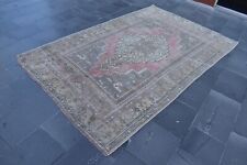 Vintage area rug, Oushak boho rug, Bohemian rug, Turkish rug, 5 x 8.2 ft TV4679