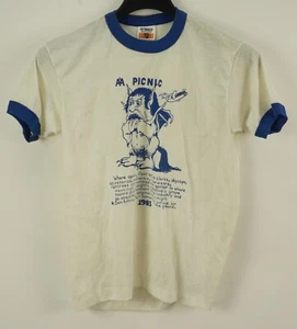 T-shirt media grafica troll picnic American Airlines Company vintage anni 80 1985 - Foto 1 di 10