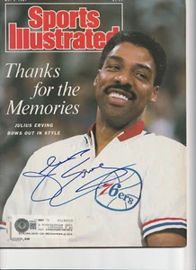 Julius Erving Autographed Sports Illustrated Magazine Full 5/4/87 Beckett - Picture 1 of 1