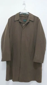 LAUREN RALPH LAUREN TRENCH MEN’S 46L COAT GREENISH KHAKI POLYESTER BLEND - Picture 1 of 6