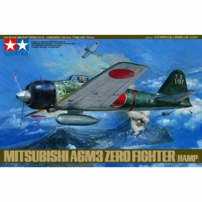 TAMIYA 1/48 Mitsubishi A6M3 Zero Fighter HAMP Plastic Model Kit Giappone - Immagine 1 di 3