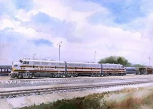 Lackawanna RR Streamliner Lokomotiven, Spencer NC. James Mann Zug Kunstdrucke - Bild 1 von 2
