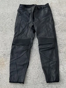 Pantalones de moto Alpines Stars de cuero de vaca negro talla 14 - Imagen 1 de 7