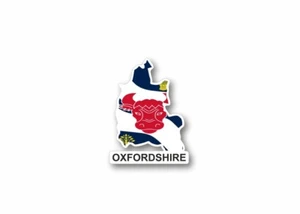 Sticker Card Flag Region County English England Oxfordshire - Picture 1 of 1