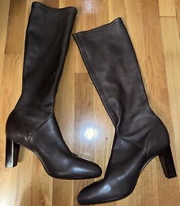 Cole Haan x N.i.k.e. Air Tall Brown Leather Boots Size 11