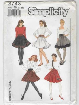 Easy Simplicity Sewing Pattern 8743 CIRCLE SKIRT Scotty Dog Applique 14-20 - Image 1 of 3