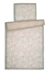 JERYMOOD Wendebettwäsche Leinen-Optik Mikrofaser Jersey Einzelbett 2-tlg. Natur - Bild 1 von 3