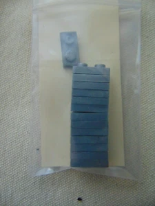 Mega Bloks Lot of 14 Silver Gray 1x2 Plates. - Picture 1 of 1