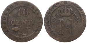 France - France 10 Centimes 1810 A - Silver, 2g, Ø 18mm Km#676 - Picture 1 of 1