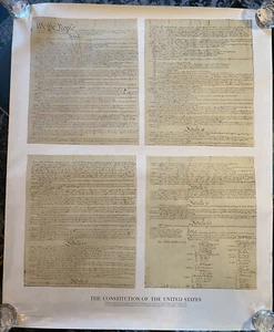 UNITED STATES CONSTITUTION Vintage Poster 31x38 - Bild 1 von 7