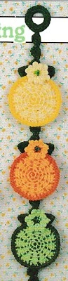 Citrus Kitchen Wallhanging - 20" long - Worsted yarn - CROCHET PATTERN ONLY - Image 1 of 2
