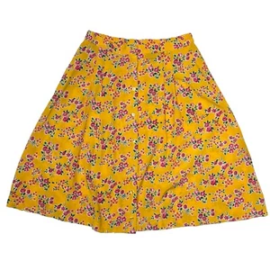 Vintage Womens Kathie Lee Skirt Size 12 Yellow Floral Cottagecore 90s *READ* - Picture 1 of 5