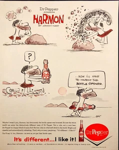 1961 Dr Pepper Presents Harmon by Johnny Hart Cartoon Vintage Print Ad - Picture 1 of 1