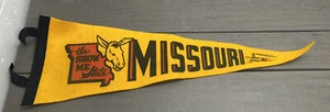 Vintage Missouri Reisewimpel Filz goldgelb The Show Me State River Boot - Bild 1 von 7