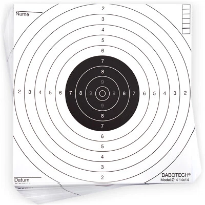 BABOTECH Luftgewehr Zielscheiben 14x14cm für Pistole Luftgewehr Airsoft für Kugelfang