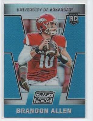 2016 Panini Prizm Draft Picks BLUE PRIZM #164 Brandon Allen DENVER BRONCOS RC 1 - Image 1 of 2