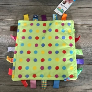 Taggies Colors Lovey Green Red Yellow Polka Dots Orange Back New! - Picture 1 of 4