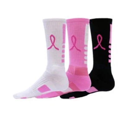 RED LION RIBBON LEGEND SOCKS CANCER AWARENESS CREW BASKETBALL SOCKS