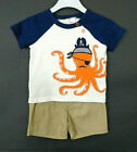 Baby Boy's Very Cute Octopus T-Shirt & Pant Set - Size 00 - Brand: Carter's