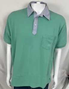 Vintage Polo Ralph Lauren Men's Green Knit 1/4 Button Size XL Collared - Picture 1 of 5