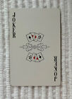 Single Vintage Playing Card ~ Floral Design/Brown ~ Fournier/Spain Joker