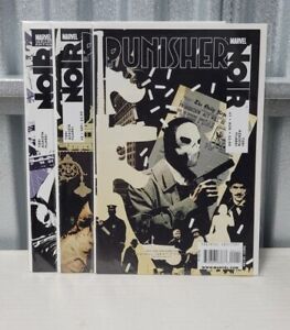 Punisher Noir #1 2 3 Marvel Mini Series Comic Book Set 1-3 VF Missing #4