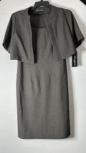 Jessica Howard Business Dress + Jacket Set Women's 6P Petite Gray New with Tags - Picture 1 of 24