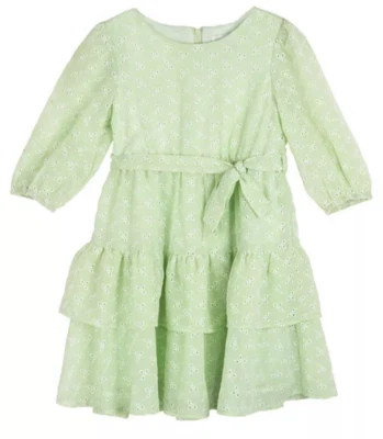 Rare Editions Toddler Girls Tiered Chiffon Eyelet Dress: Size 2T-NWT - Image 1 of 4