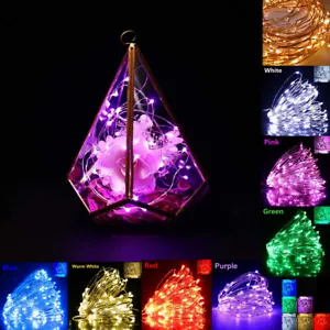 LED USB Plug Micro Rice Wire Copper Fairy String Light Party XMAS Decor 4-20M UK - Picture 1 of 19