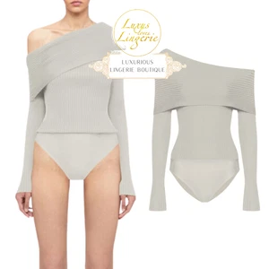 Contoured Ribs Body By Wolford M Ecru White Wrap Design Made Of 100% Wool - Picture 1 of 5