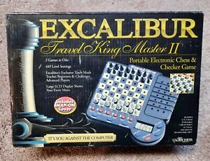 NEW ~ EXCALIBUR King Master II TRAVEL ~ Electronic Chess and Checkers Game