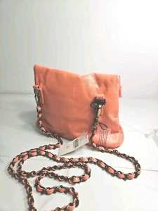 Anthropology Peach Orange Crossbody Purse 8x6x2.5"New - Picture 1 of 7