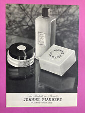 Jeanne Piaubert beauté 1946 publicité vintage 40s rétro déco papier produits