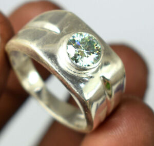 Unique Design 2.98 Ct White Treated Diamond 925 Sterling Silver Men's Ring