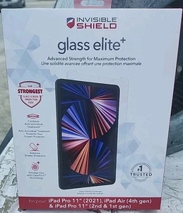 Zagg Invisible Shield Glass + Shield for iPad Pro 11" Gen. 1-4 And Air 4/5 New - Picture 1 of 4