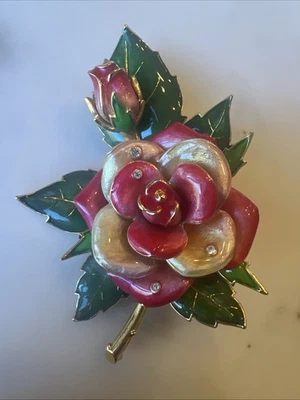 RARO Broche Joan Rivers Colección Clásica Americano Tono Oro Rosa DIFÍCIL DE ENCONTRAR Foto 1 de 4